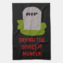RIP Tombstone Funny Kitchen Towel