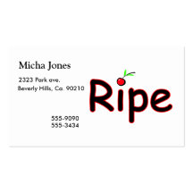 Ripe With Cherry On Top Business Card