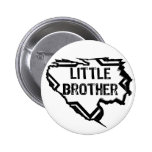 Ripped Star- Brilliant Brother- Black Pinback Button