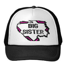 Ripped Star-Super Big Sister- Pink Trucker Hat