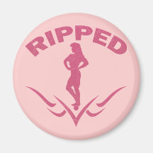 RIPPED WOMAN BODYBUILDER REFRIGERATOR MAGNETS