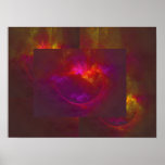 Rising moon - red print