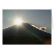 Rising sun on Mt.Fuji Cards
