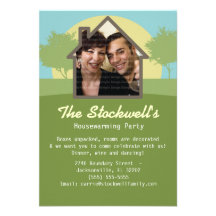 Rising Sun Photo Template Housewarming Party Personalized Invitation