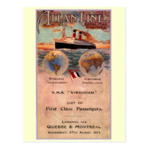 RMS Virginian Steamship Post Card