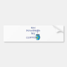 RN POWERED BY COFFEE BUMPER STICKERS