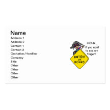 Road Rage Humour Business Card Template