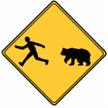 Road Sign- Bear Cut Out Sculpture