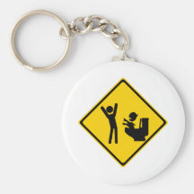 Road Sign Poop Goblin 1 Key Chain