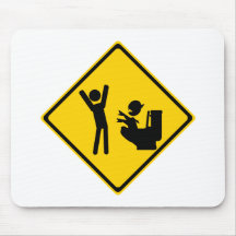 Road Sign Poop Goblin 1 Mouse Pad
