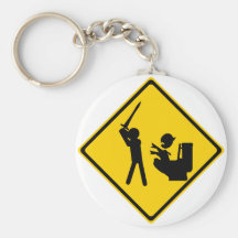 Road Sign Poop Goblin 2 Key Chains
