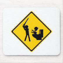 Road Sign Poop Goblin 2 Mouse Pad