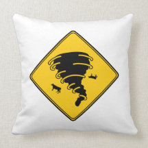 Road Sign- Tornado Pillows