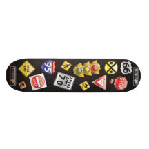Road Signs Skate Deck