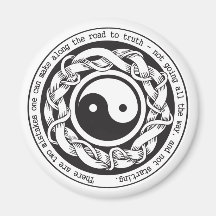 Road to Truth Yin Yang Refrigerator Magnet