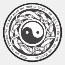 Road to Truth Yin Yang Stickers