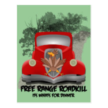 Roadkill for Dinner Recipe Card Postcards