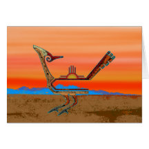 Roadrunner Sunset Greeting Card