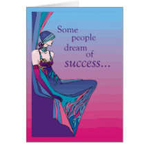 Roaring 20's Flapper Good Luck Card