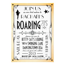 Roaring 20's Retro Art Deco Party Invitation