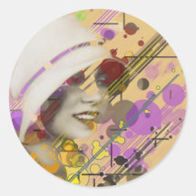 ROARING 20'S ROUND STICKER