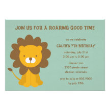 Roaring Fun Birthday Party Invitation