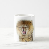 Roaring lion kitten mugs