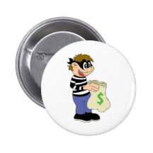 Robber Pinback Buttons