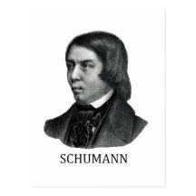 Robert Schumann, black Post Cards