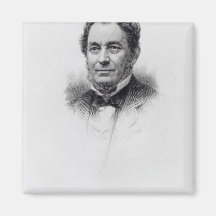 Robert Wilhelm Bunsen, engraved by C.H Jeens Refrigerator Magnets