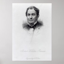 Robert Wilhelm Bunsen, engraved by C.H Jeens Poster
