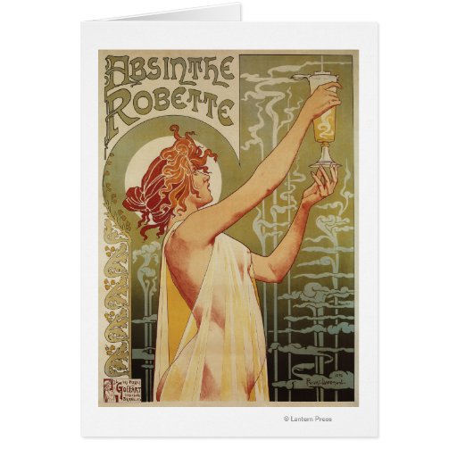 Robette Absinthe Advertisement Poster Greeting Cards