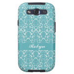 Robin blue damask pattern custom name personal
