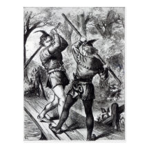 Robin Hood and Little John Postcards