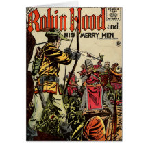Robin Hood Comic Book Greeting Card