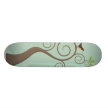Robin in a Swirly Tree Skate Boards