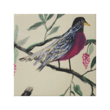 Robin on A Limb Gallery Wrap Canvas