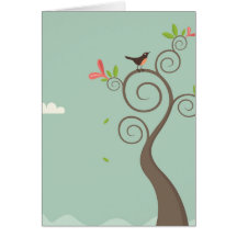Robin on a Tree Card
