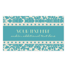 Robin's Egg Blue Damask Business Cards