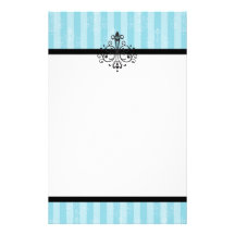 Robin's Egg Blue Flourish Customised Stationery