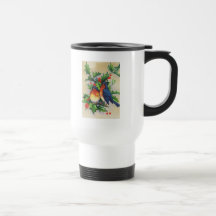 Robins & Holly Christmas Coffee Mug