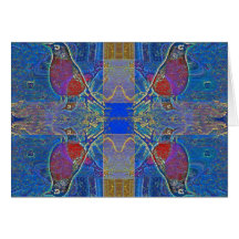 Robins with gold greeting cards