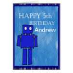Robot 5th Birthday Cards