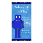 Robot 5th Birthday Photo Card Template