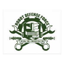 Robot Defence Force Postcard