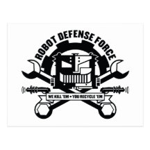 Robot Defence Force Postcard