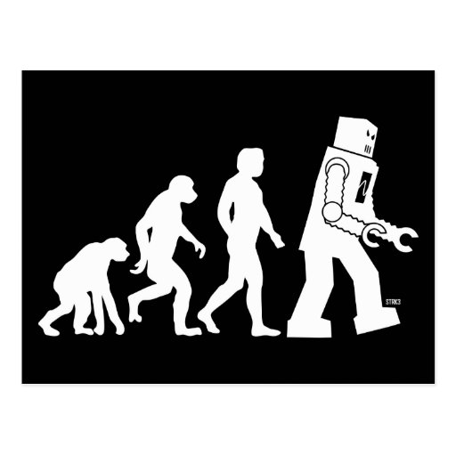 Robot Evolution Postcard