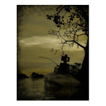 Robot Fishing Postcard