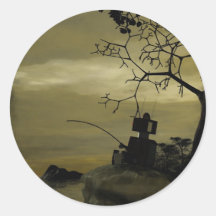 Robot Fishing Sticker