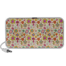 Robot Girl and Garden Kids Pattern Speaker System